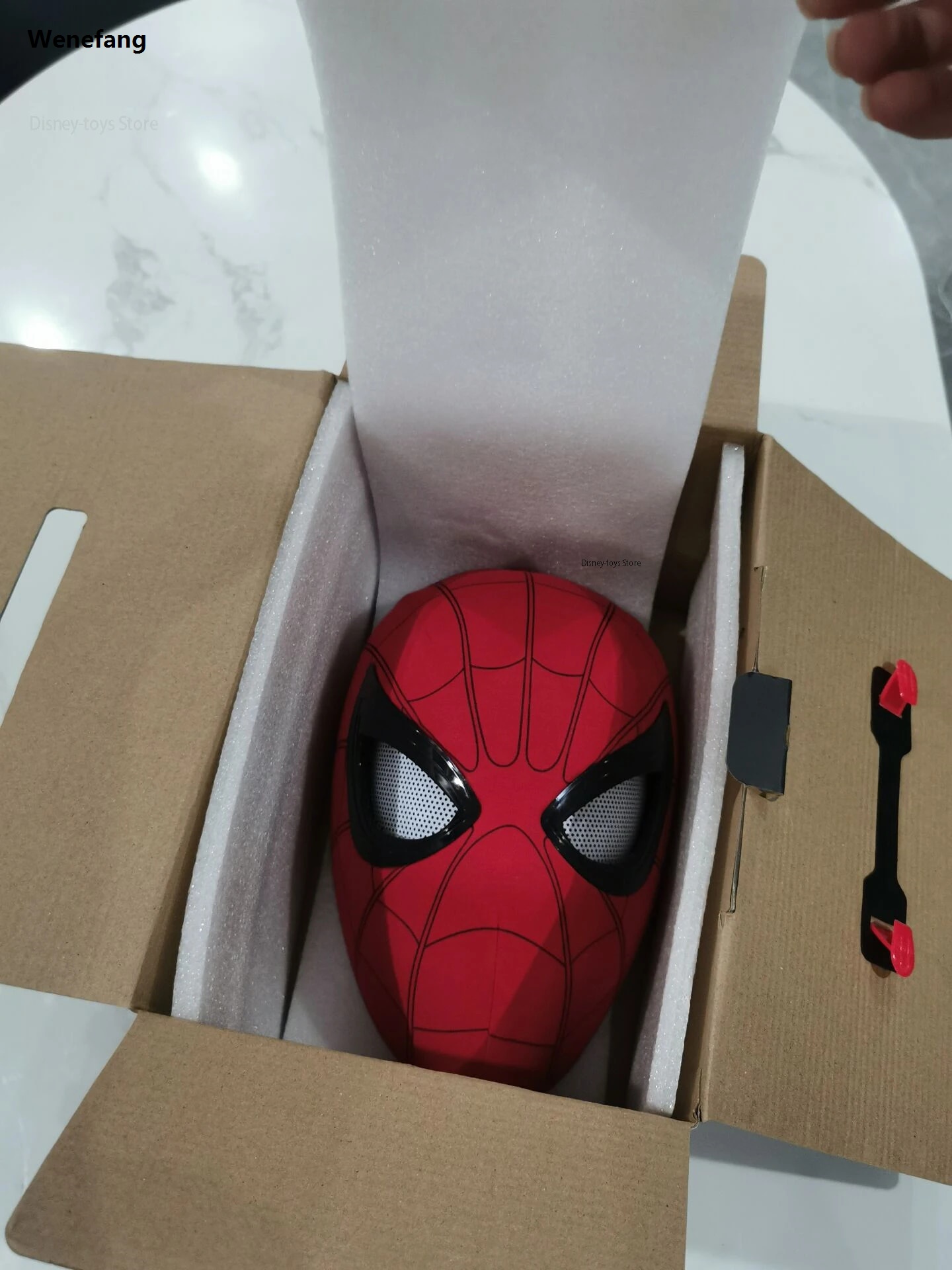 Wenefang Mascara Spiderman Headgear Cosplay Moving Eyes Electronic Mask Spider Sales promotion Man 1:1 Remote Control Elastic Toys for Adults Kids Gift