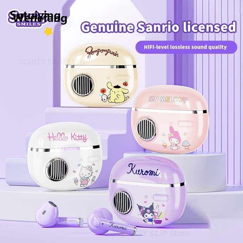 Wenefang Sutuiying Sanrio Hello Kitty TWS Earbuds BL77 Kuromi Bluetooth Earphones Profesional My Original Melody Wireless Headset Sport Noise Reduction Game Headphone