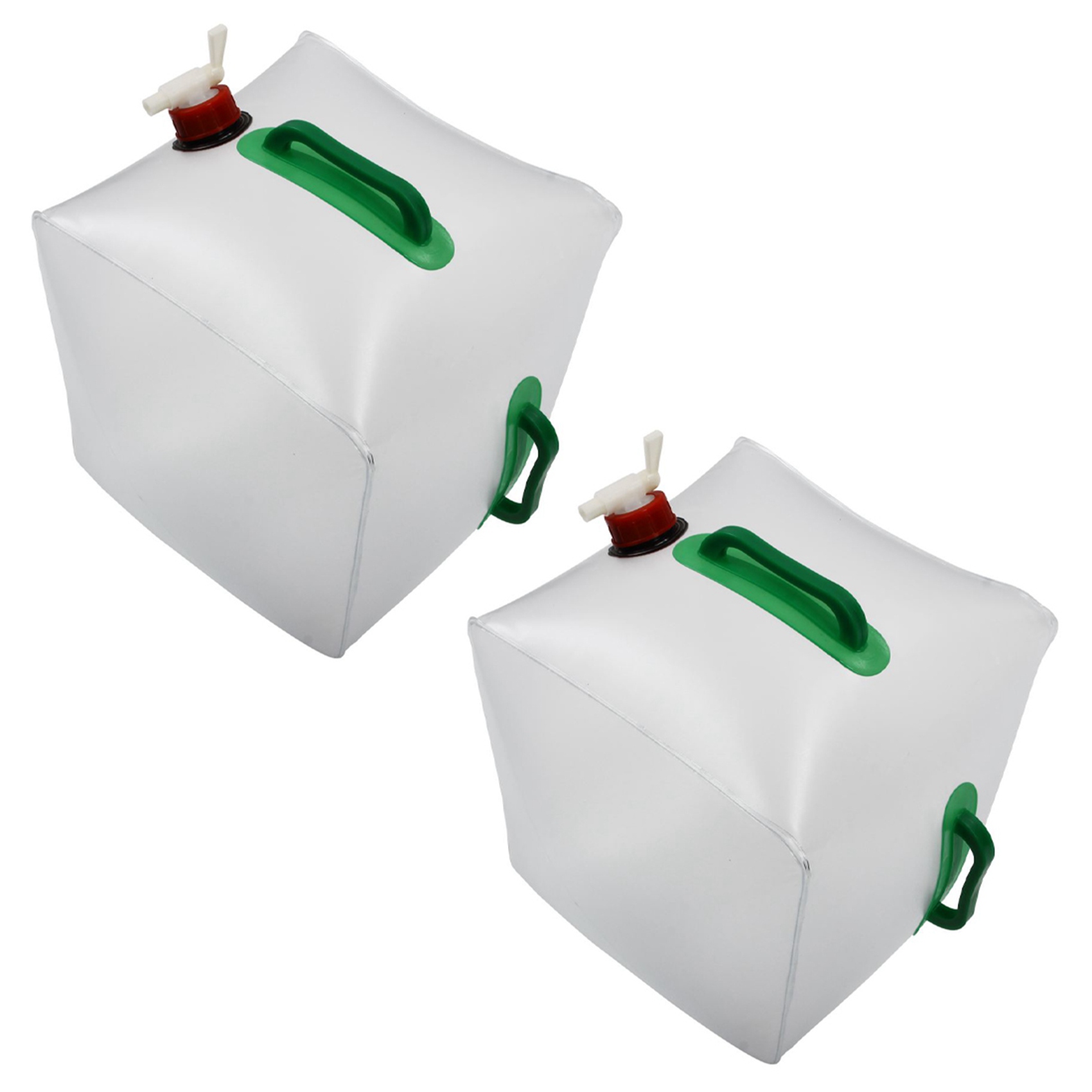 fasdaga 2X 20L 5.3 Gallon Portable Water Carrier Water Storage Container for Camping Hiking Climbing