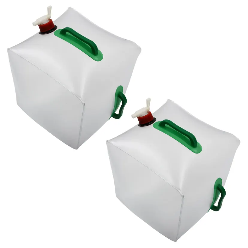 NAMUNY 2X 20L 5.3 Gallon Portable Water Carrier Water Storage Container for Camping Hiking Climbing