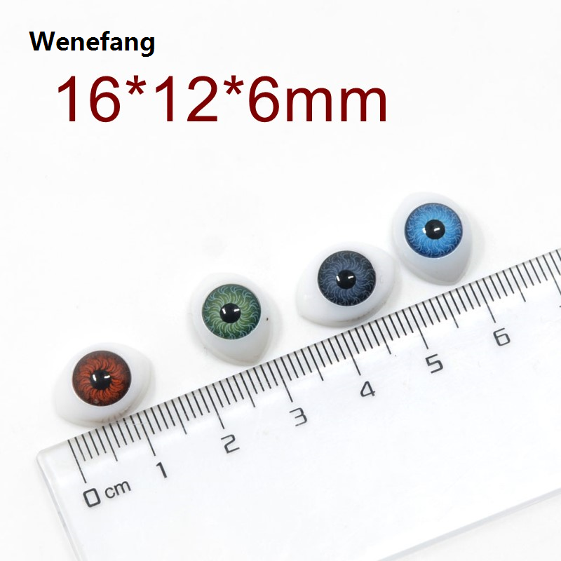 Wenefang 112*16mm Oval Blood Silk BJD Eye Self-Adhesive Patch Resin Glass Toy Eyes Child Gifts DIY Handmade Toys Clothing Decor Supplies