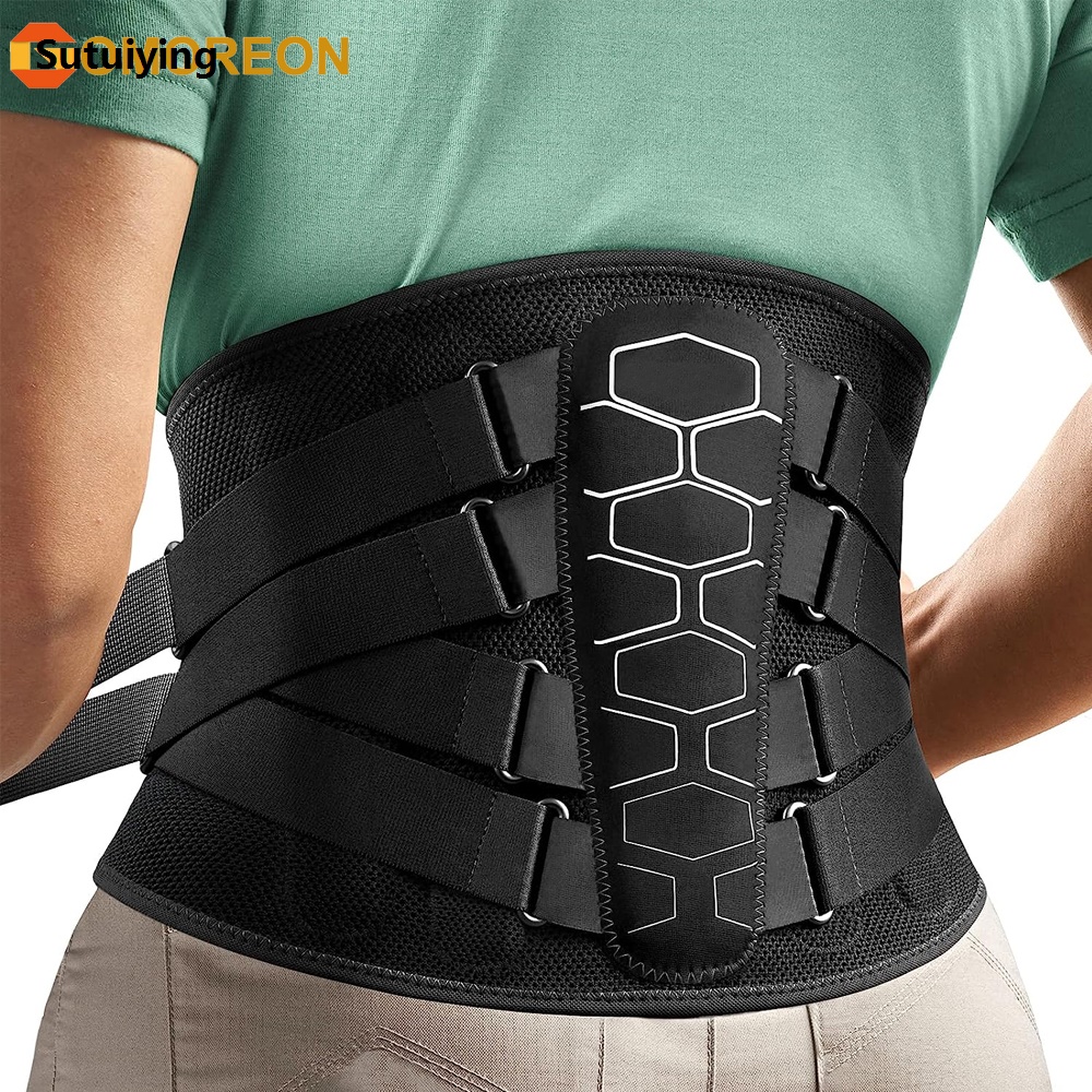 Sutuiying 1PC Back Brace for Lower Back Pain, Lumbar Support Belt for Men Women,Bionic Portable Spine Design Back Brace for Sciatica Herniated Disc