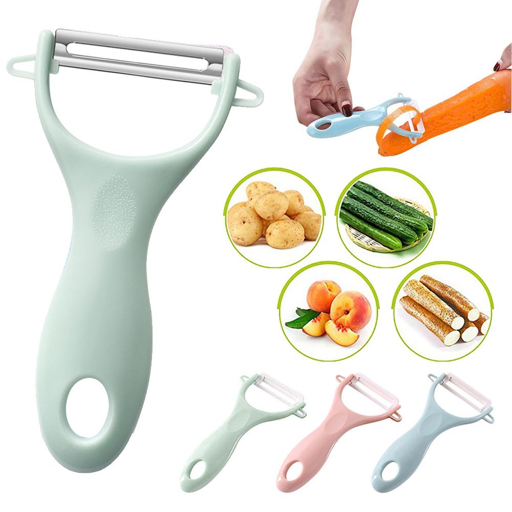 Household Kitchen Gadgets Ceramic Potato Peeler Planer Cucumber Slicer Stainless Steel