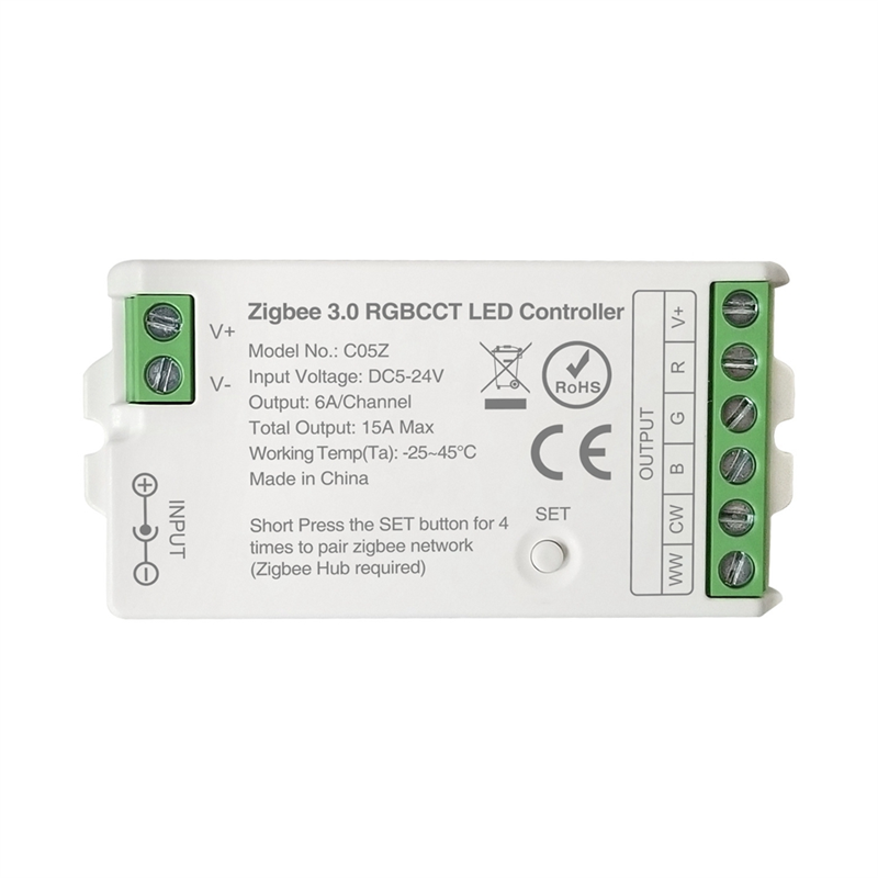 Zigbee 3.0 WiFi LED Controller 2.4GHz RGB LED Strip Tuya Gateway Bridge Voice Control DC5V-24V