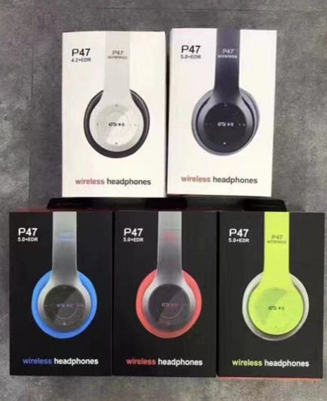 【Regret for not it earlier】Direct selling P47 wireless MP3 headset folding stereo music game headset