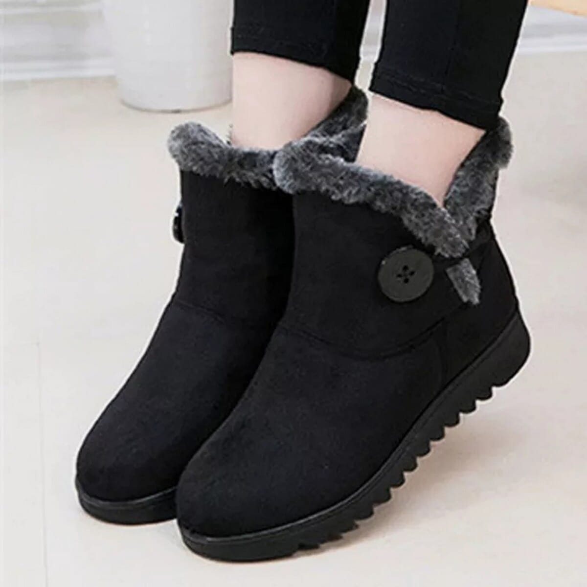 Boots Women Snow Boots For Women Slip On Platform Shoes Fur Waterproof Ankle Boot Fashion Botas Mujer Shoes E381