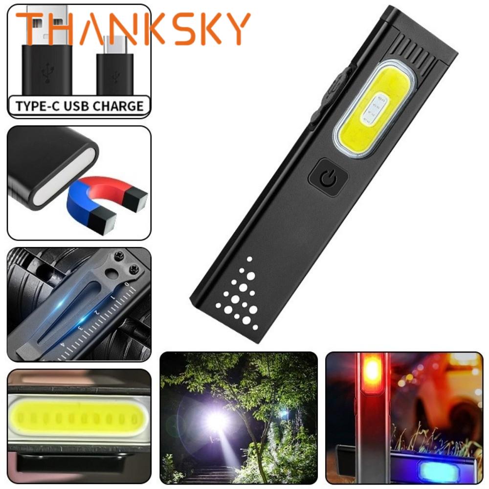 Mini Portable Mini Flashlight Multi-Mode Rechargeable Torch Light with Magnetic Grip Compact Emergency Work Light Emergency Use