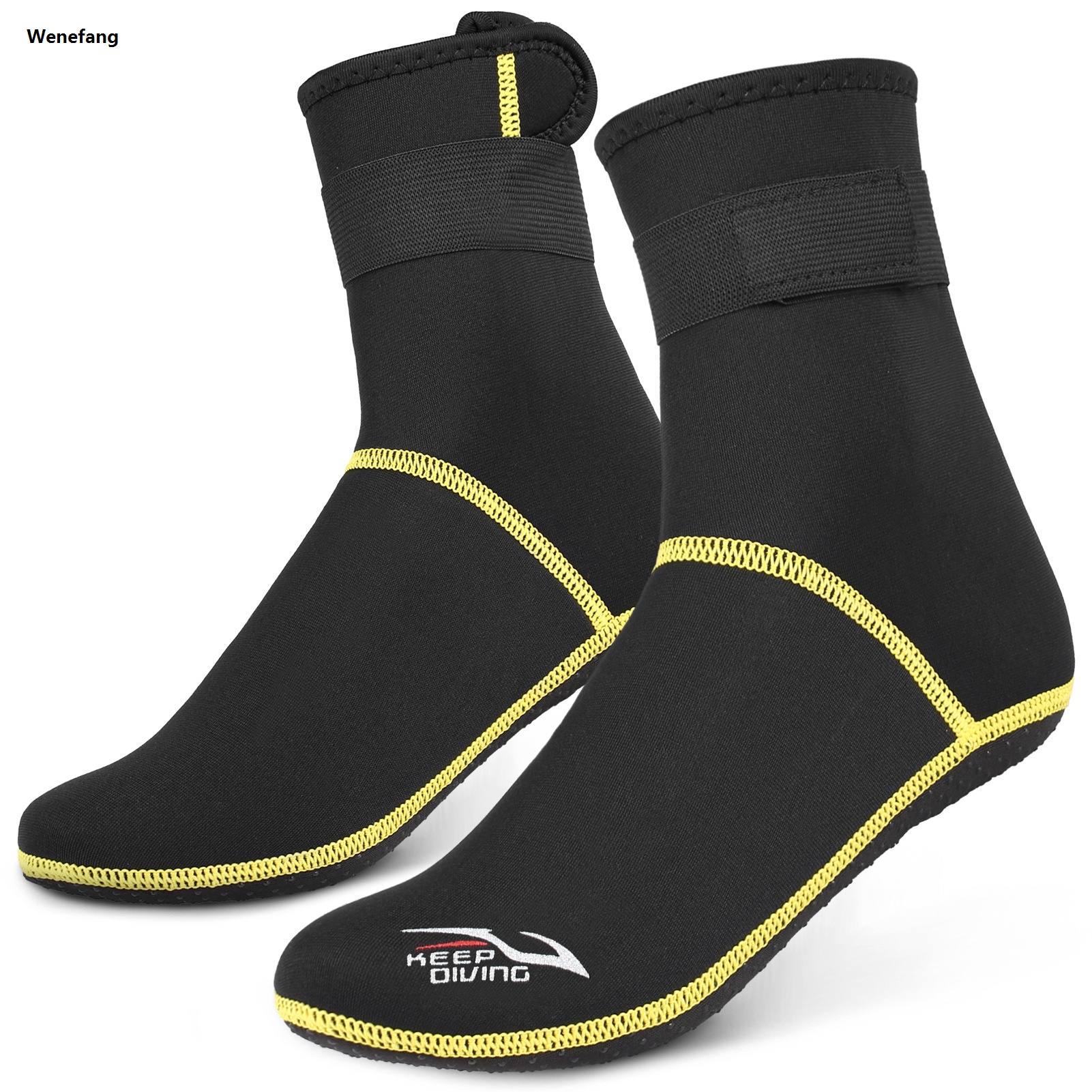 Wenefang Diving Socks 3mm Neoprene Beach Water Socks Thermal Wetsuit Boots Anti Slip Diving Socks for Rafting Snorkeling Sailing Swimming