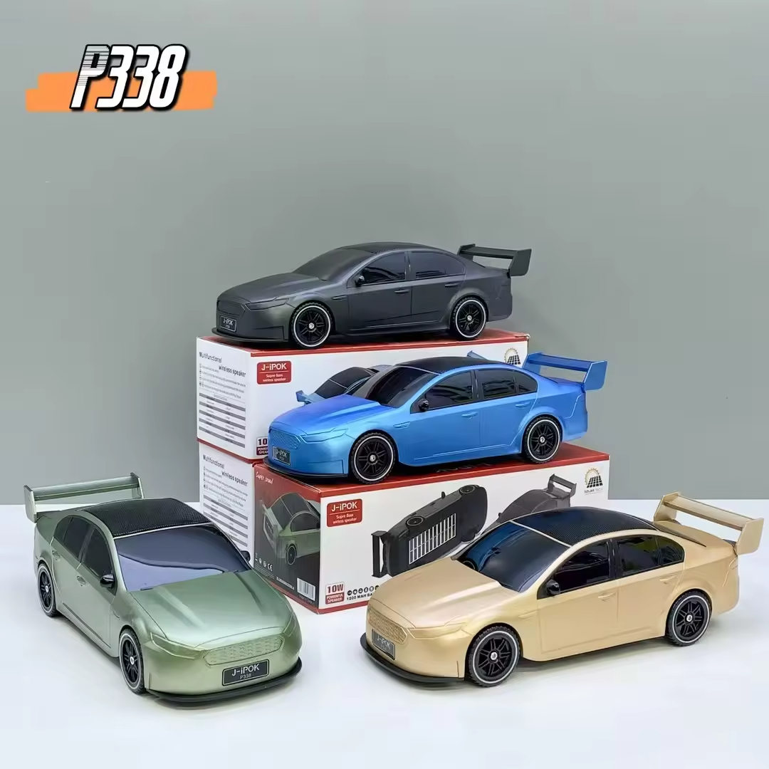 J-iPOK P338 Car Model Solar charging Panel wireless BT speaker Outdoor portable Mustang Car Model Speaker
