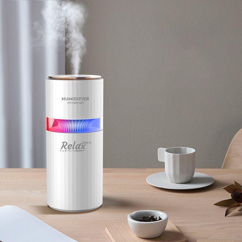 400ml Mini Car Humidifier USB Quiet Portable Air Spray Office Desktop Colorful Lights M-205