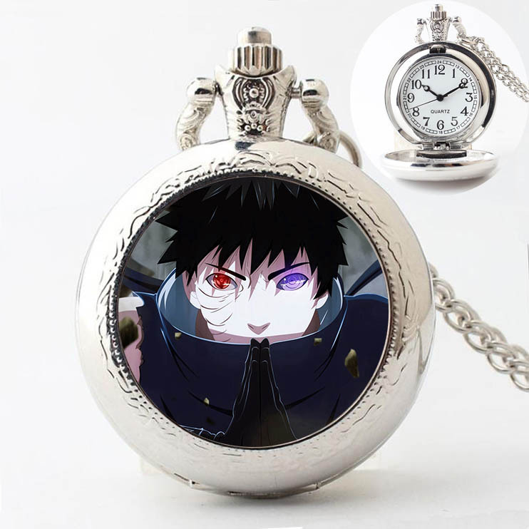 【New Pruduct】Naruto Peripheral Pocket Watch Uzumaki Flip Clock Men's and Women's Chain Long Necklace Quartz [Top-notch quality]
