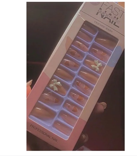 Exquisite Series Fake Nail Nude Color 24 Pieces - Fast Quick Press On Nail