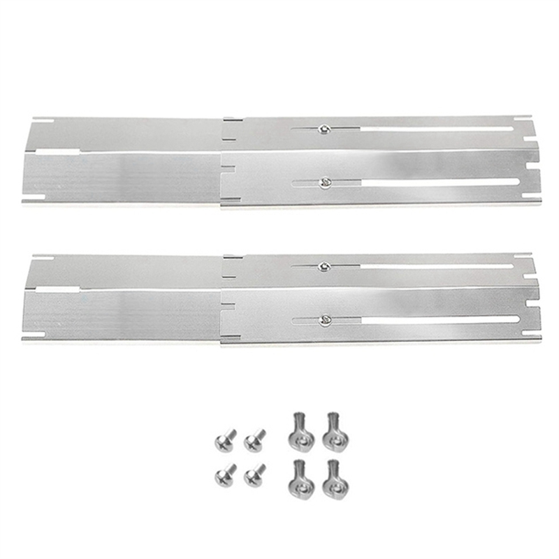 JAERBEE Adjustable Stainless Steel Heat Plate BBQ Gas Grill Replacement Set Outdoor Cooking Accessories Kit for Kitchen 2PCS