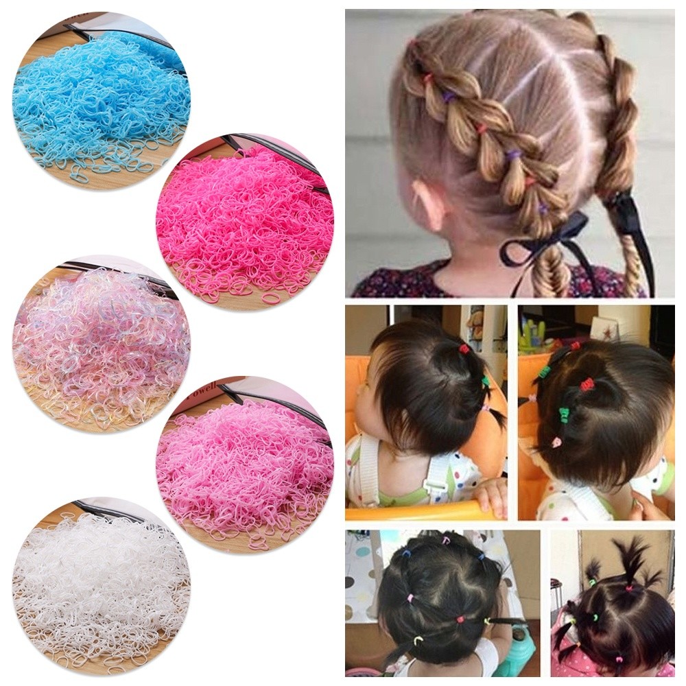 Gentle on Hair​​ Small Size​​ Disposable Rubber Bands​​ ​​Non-Slip ​​Rubber Material​​ ​​Ponytail Holders​​ Elastic Bulk Pack​​ ​​Colorful Hair Bands​​ Girls Hair Styling​​