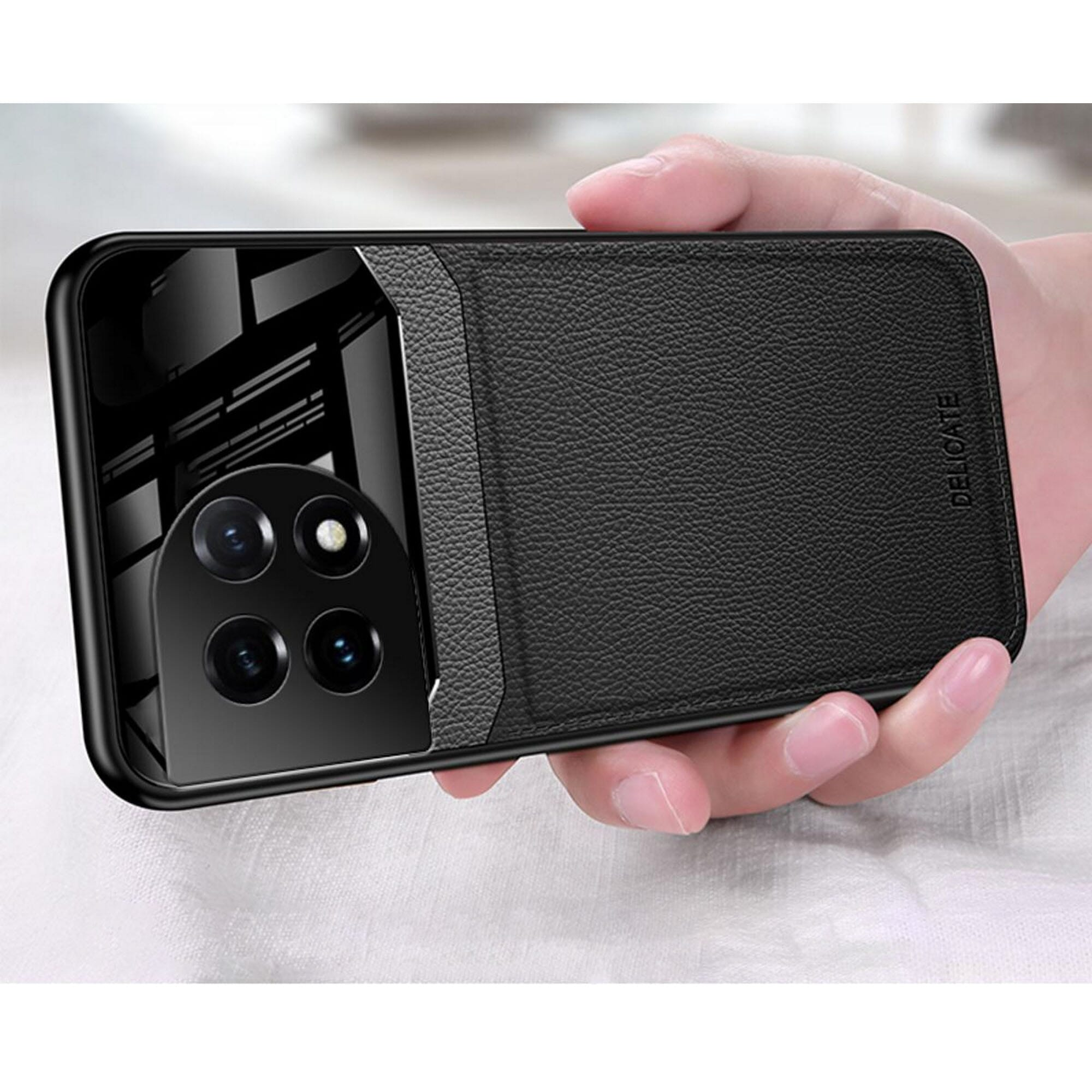 Biruiqu For Oneplus 12R Hybrid Soft TPU Glass Shockproof Case Cover Bles DZ-38D-05