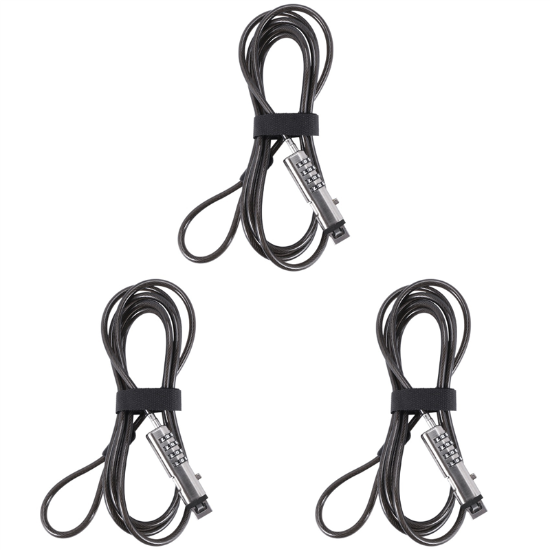 3X Security USB Password Anti-Theft Lock, Used for Anti Theft Function on Laptop, Tablet, Projector, TV