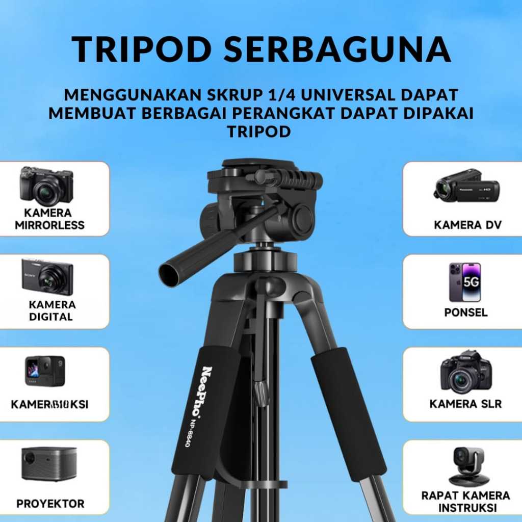 NeePho NP-8840 Tripod Stand - Black