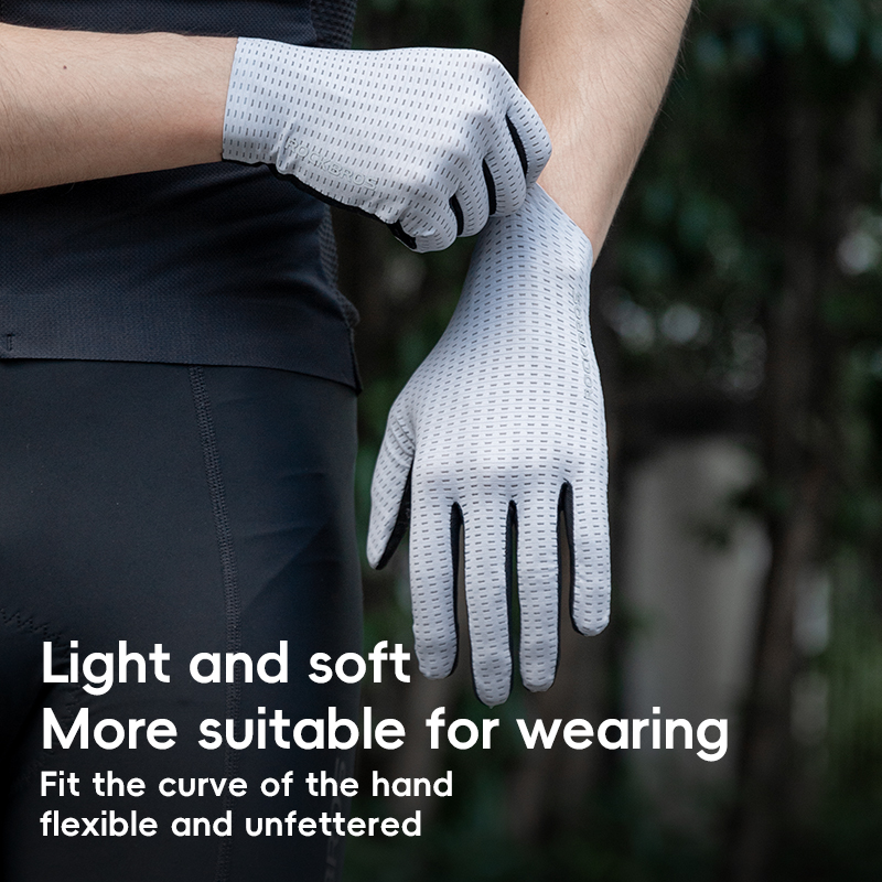 RIDING MOTORCYCLES FULL FINGER MOUNTAIN BIKE MEN'S AND WOMEN'S GLOVES SPRING SUMMER ROCKBROS RIDING TOUCH SCREEN ROAD BIKE GLOVES BREATHABLE GLOVES
