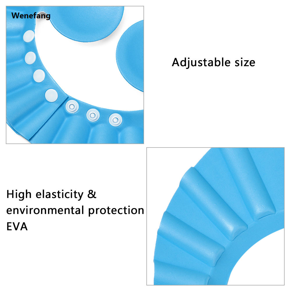 Wenefang Adjustable Baby Shower Caps Child Kids Shampoo Hat Wash Hair Bath Shield Waterproof Ear Eye Protection Visor Cap