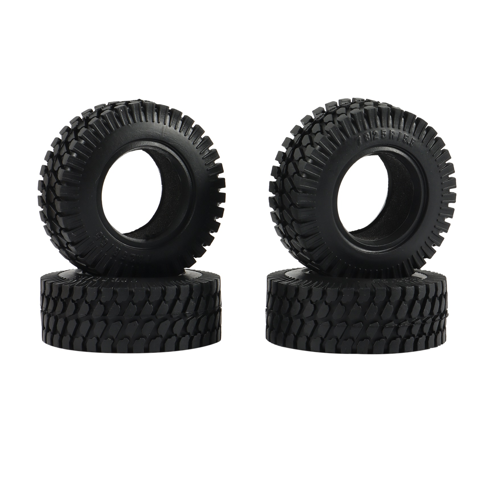 NAMUNY 4PCS 75MM 1.55Inch Tires Tyre for RC Crawler Car Axial Jr 90069 D90 CC01 LC70 MST JIMNY
