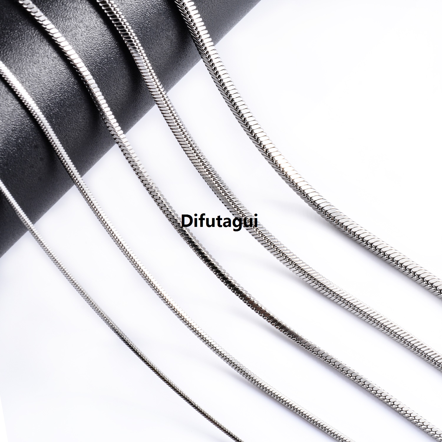 Difutagui High Quality Gold/Silver Color Stainless Steel Paperclip 2025 Chain Men and Women Gift Ring Necklace