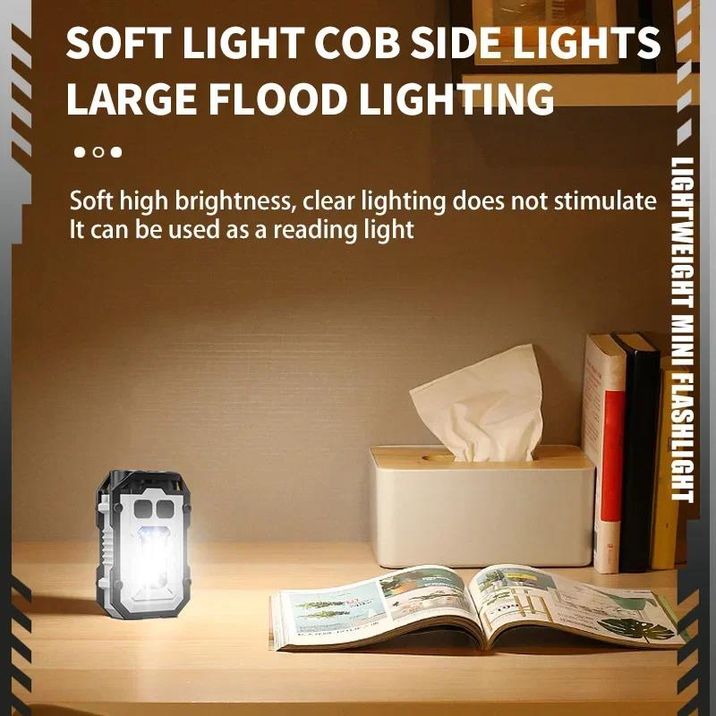 Luxury Multifunctional EDC Flashlight Super Bright Powerful Pocket Torch Light LED Linterna COB Portable Clip on Emergency Flashlights