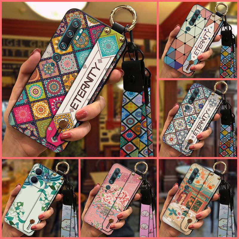 Kickstand Durable Phone Case For OPPO A5X 5G/4G 2025 Global Panda Lanyard Soft case Dirt-resistant Silicone Anti-dust