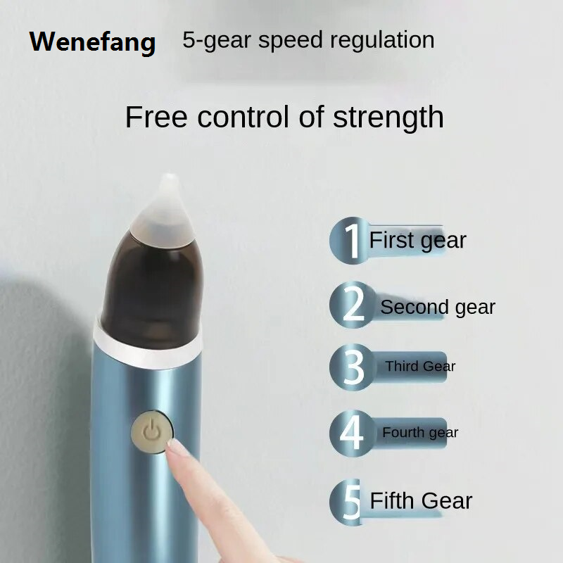 Wenefang Electric Toddler Snot Aspirators Automatic Newborns Nasal Cleaner Rechargeable Detachable Anti-reflux for Newborn Baby Nursing