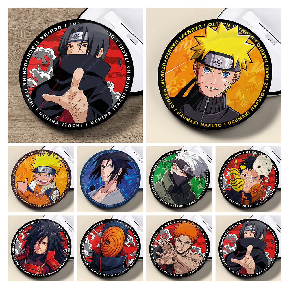 Naruto Anime Uzumaki Naruto Uchiha Itachi Madara Kakashi Team 7 Akatsuki Pain Obito And More Pin Badge For Collection And Gift