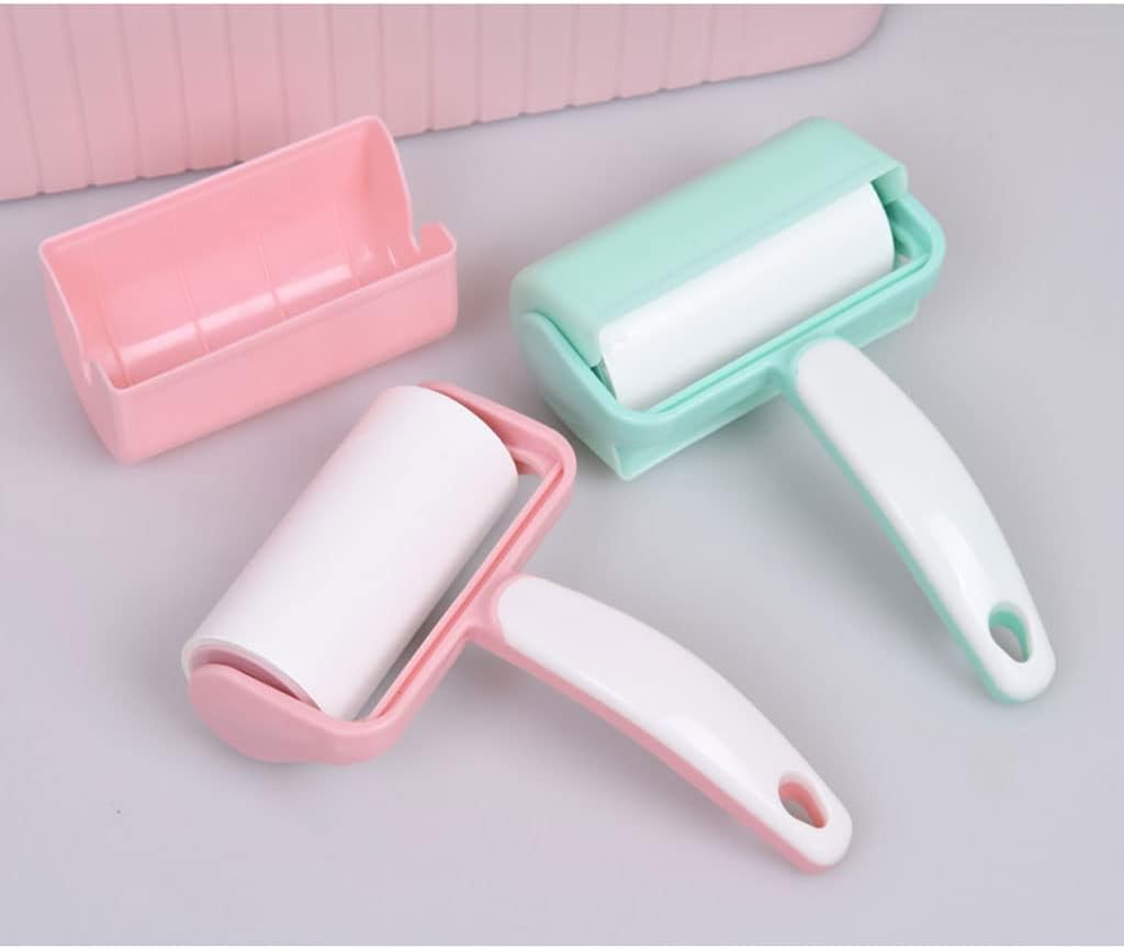 Lint Rollers for Pet Hair Extra Sticky Remover 40 Sheets Total, 1 Handles with 1Refills, Portable Sticky Hair Roller Travel Size for Clothes Rodillo quitapelusas Fur Removal Tool