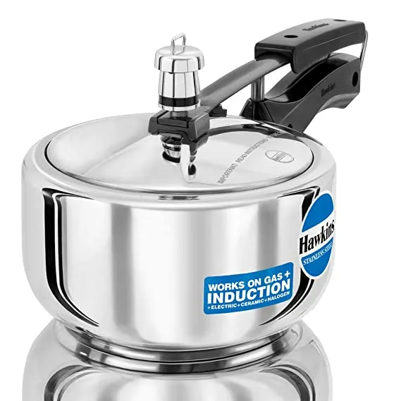 Hawkins Stainless Steel Induction Compatible Inner Lid Pressure Cooker, 2 Litre, Silver (HSS20) - image 1