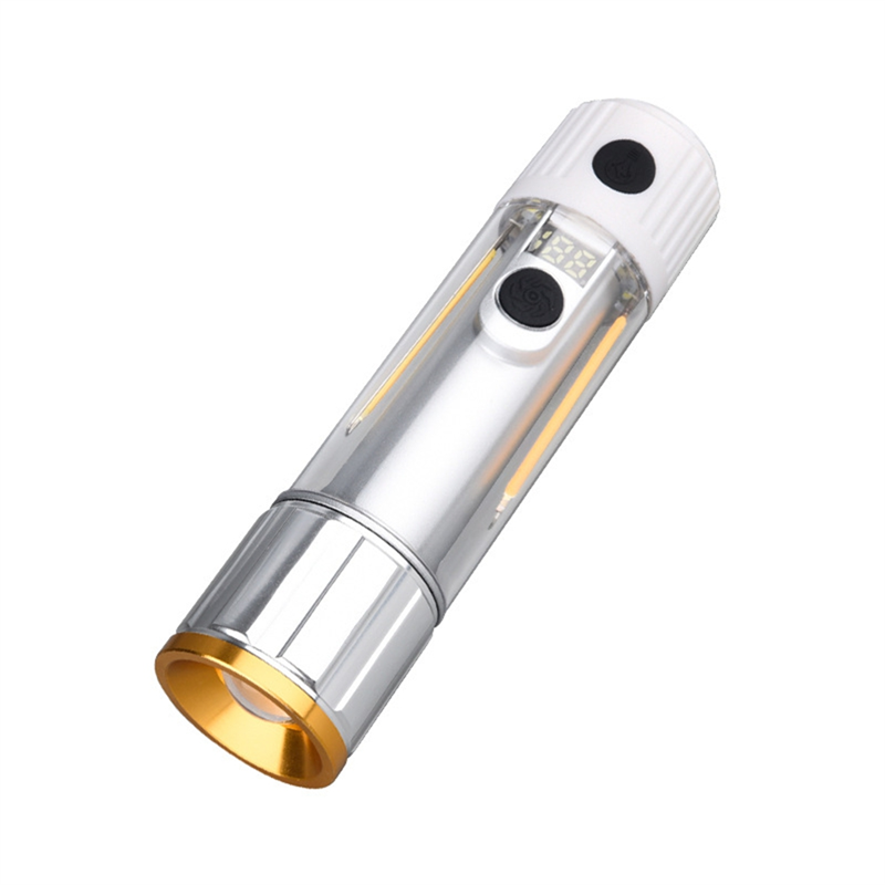 Rechargeable LED Flashlight High Power Torch, Power Bank Outdoor Lantern for Camping