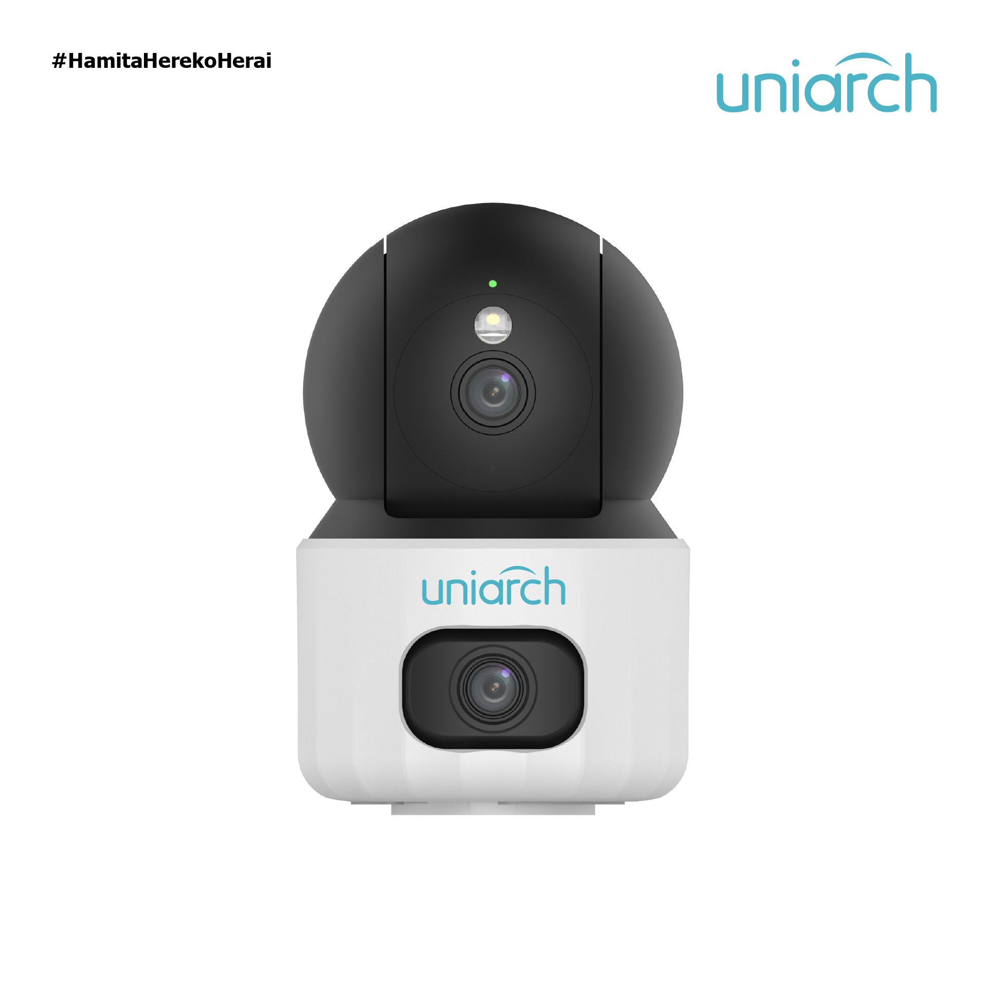 UNIARCH 3.0 MP Indoor Smart Color Dual Lens Wi-Fi 360º CCTV Camera - UHO-S3S-M33D