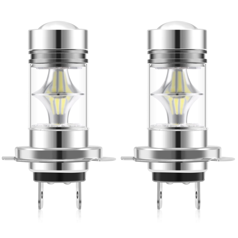 OYPFXMI 1 Pair High Power LED H7 Bulb 100W 20LED Car Fog Light Lamp Headlights 6000K White