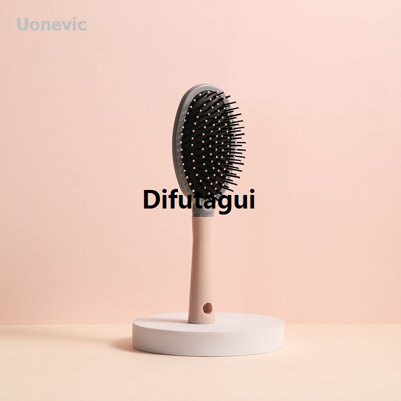Difutagui 1Pc Long Hair Smooth Curling Comb Cartoon Cushion Comb Portable for Wet and Dry Hair, Anti-Static Portable Women's Home