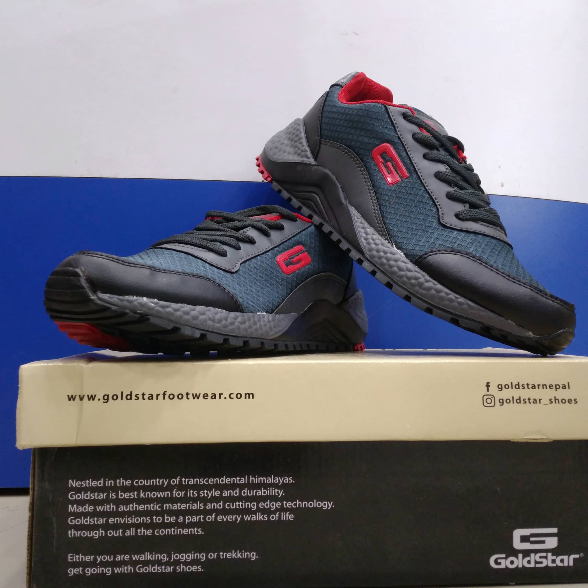 Goldstar G10 404 Gray Red Shoes For Men