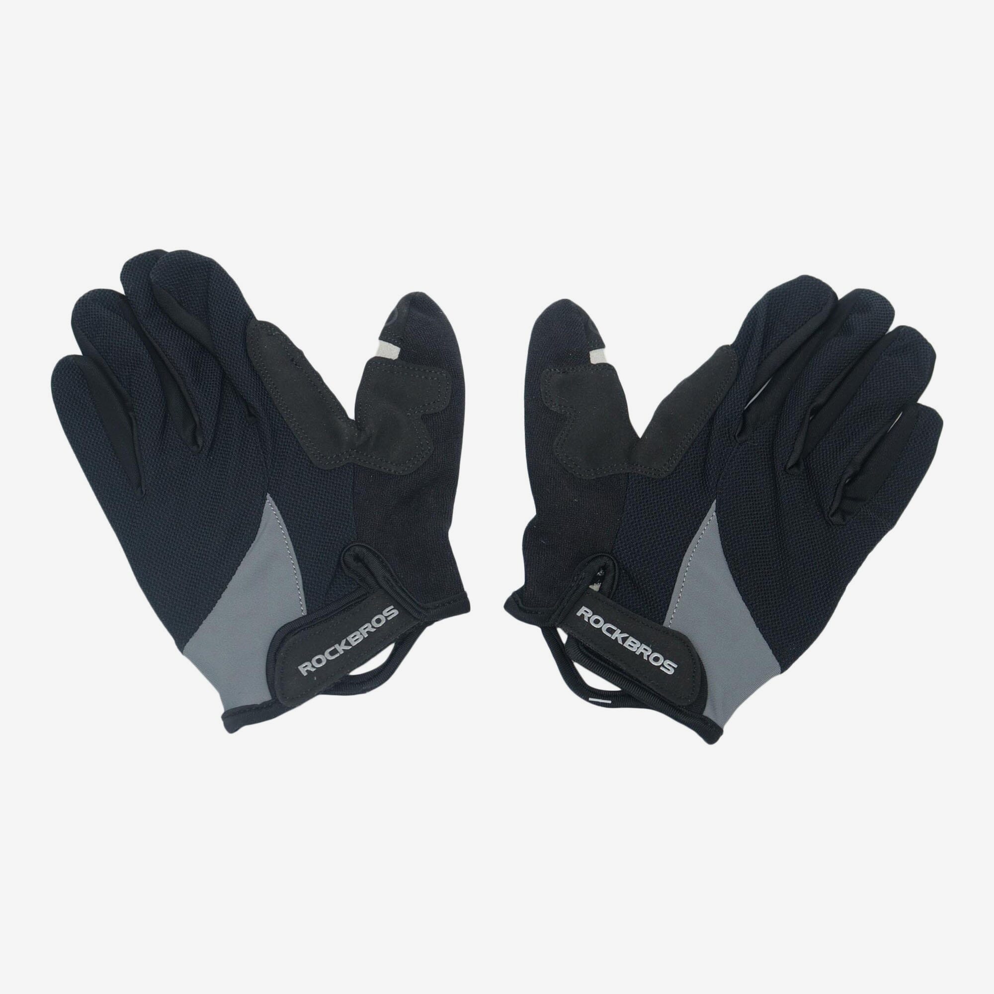 Black/Grey Rockbros Cycling Full Gloves