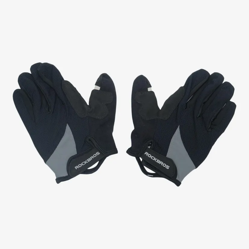Black/Grey Rockbros Cycling Full Gloves