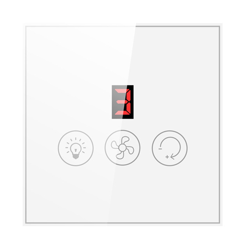 Switch Tuya Smart Switch Ceiling Fan Lamp Home Remote APP Control Control Speed Works White EU Plug