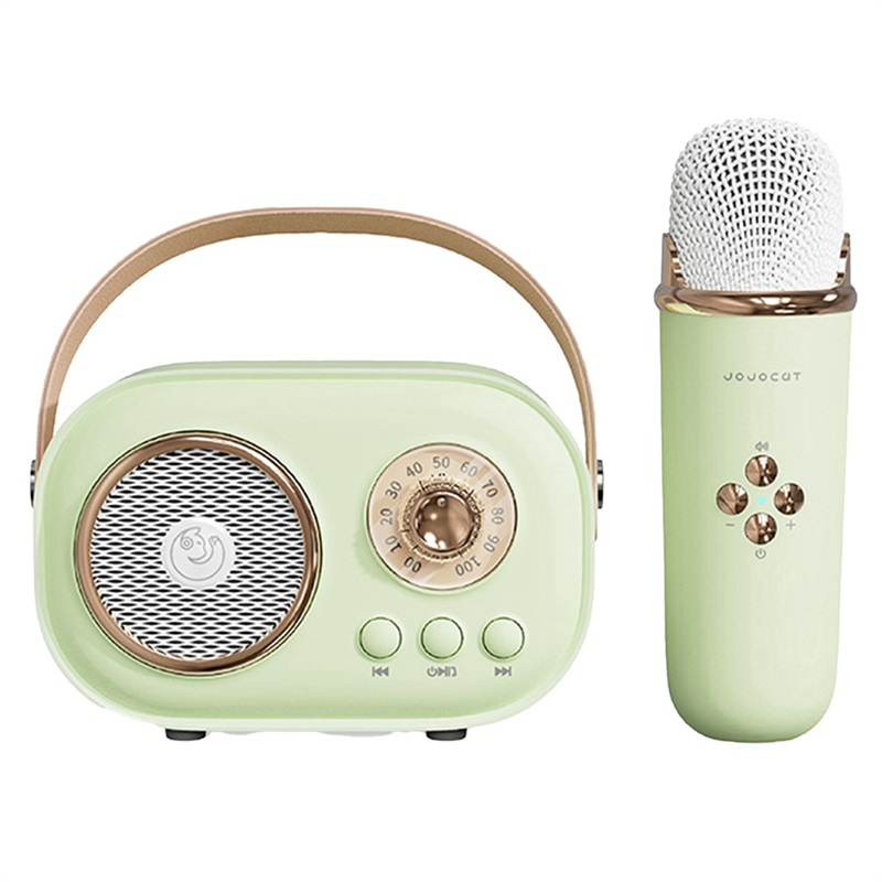JOJOCAT Wireless Bluetooth Audio Portable Amplifier Home KTV Microphone Children'S Karaoke Small Microphone Speaker Durable Easy to Use