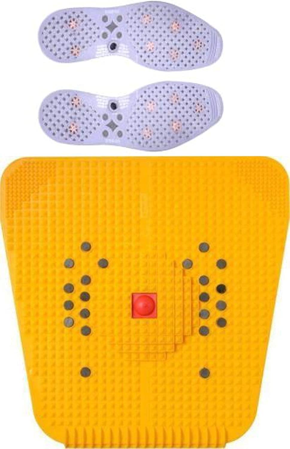 Acupressure Foot Mat For Stress And Pain Relief + Acupressure Shoe Sole Massager fitness mat fitness kit advance home gym mini