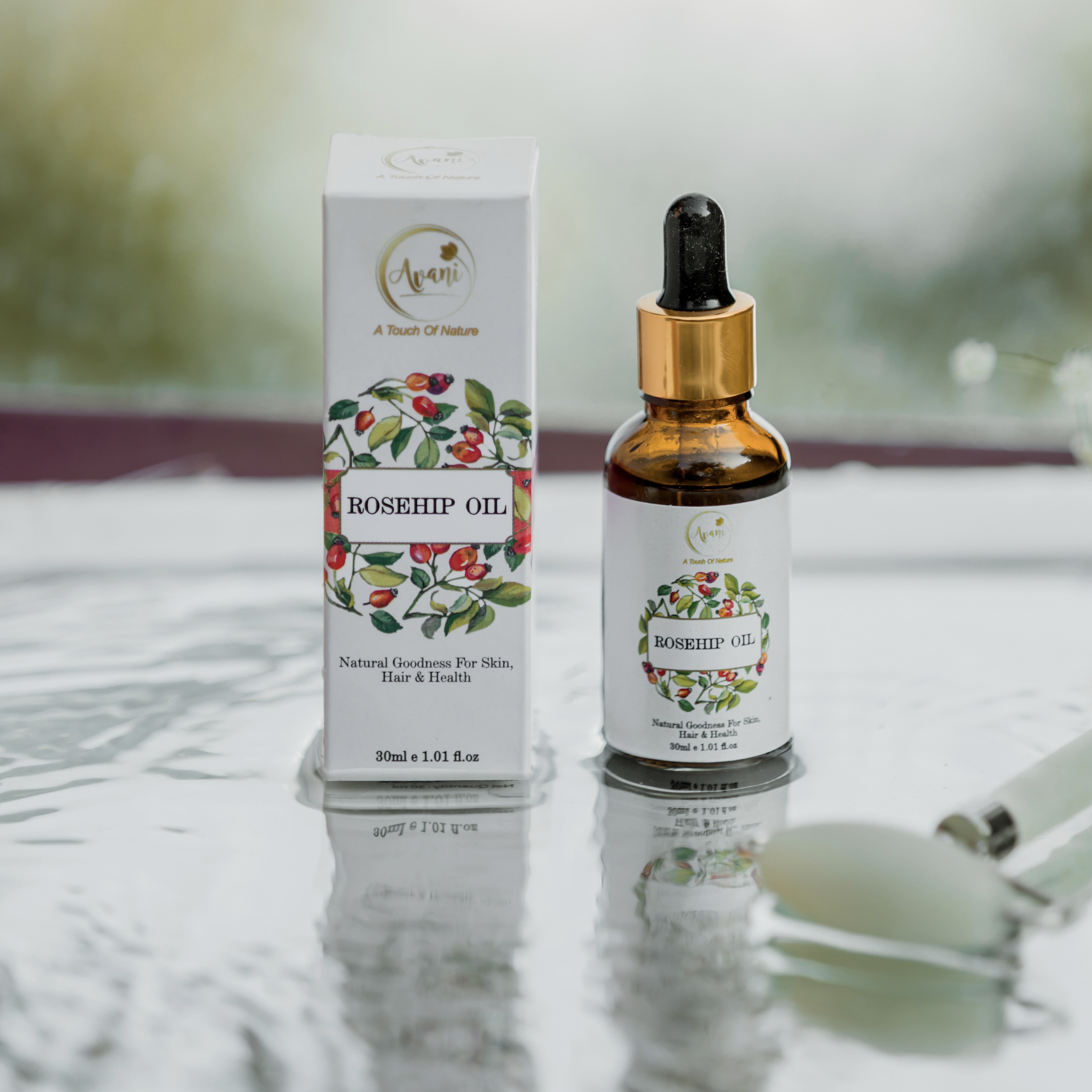 Avani 100% Natural Hydrating Cold pressed Rosehip Oil For Dry And Damaged Skin 30ml