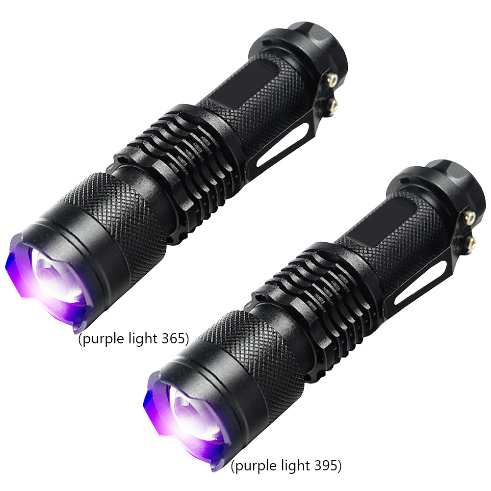 High Quality LED UV Flashlight Battery Powered Inspection Lamp Money Verification Pet Urine Stain Detector Tools Purple Light