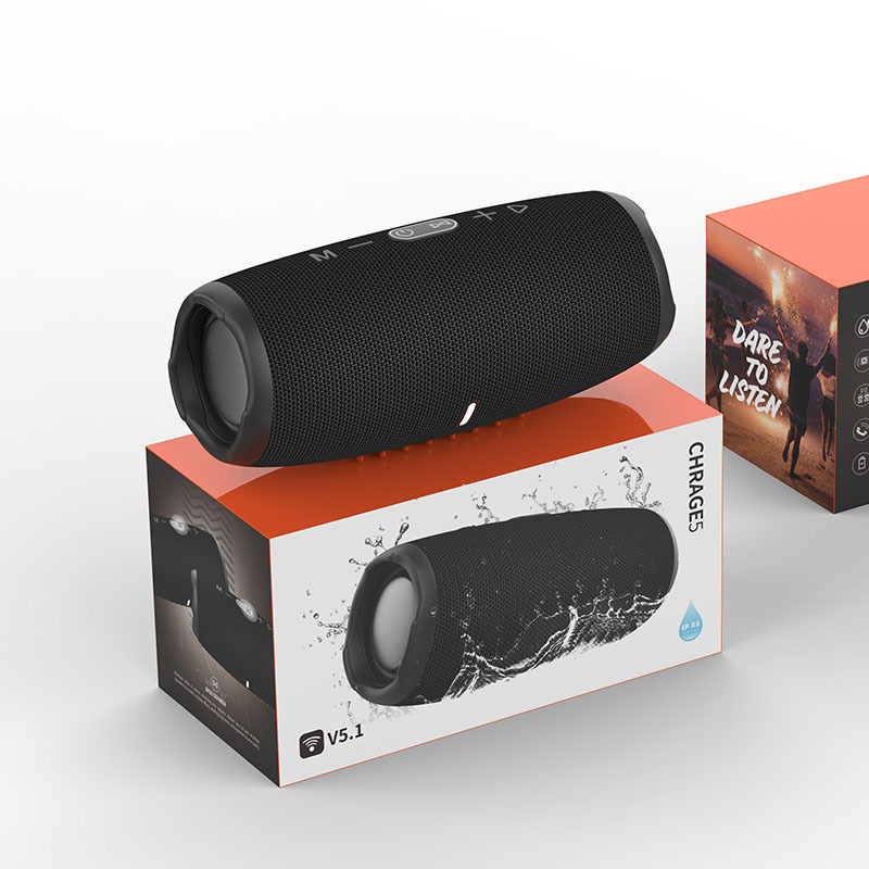 Charge5 Shockwave 5th Gen Bluetooth Speaker - Wireless Mini Subwoofer for Outdoor and Home Use, 10W, 2000-4000MAH Battery