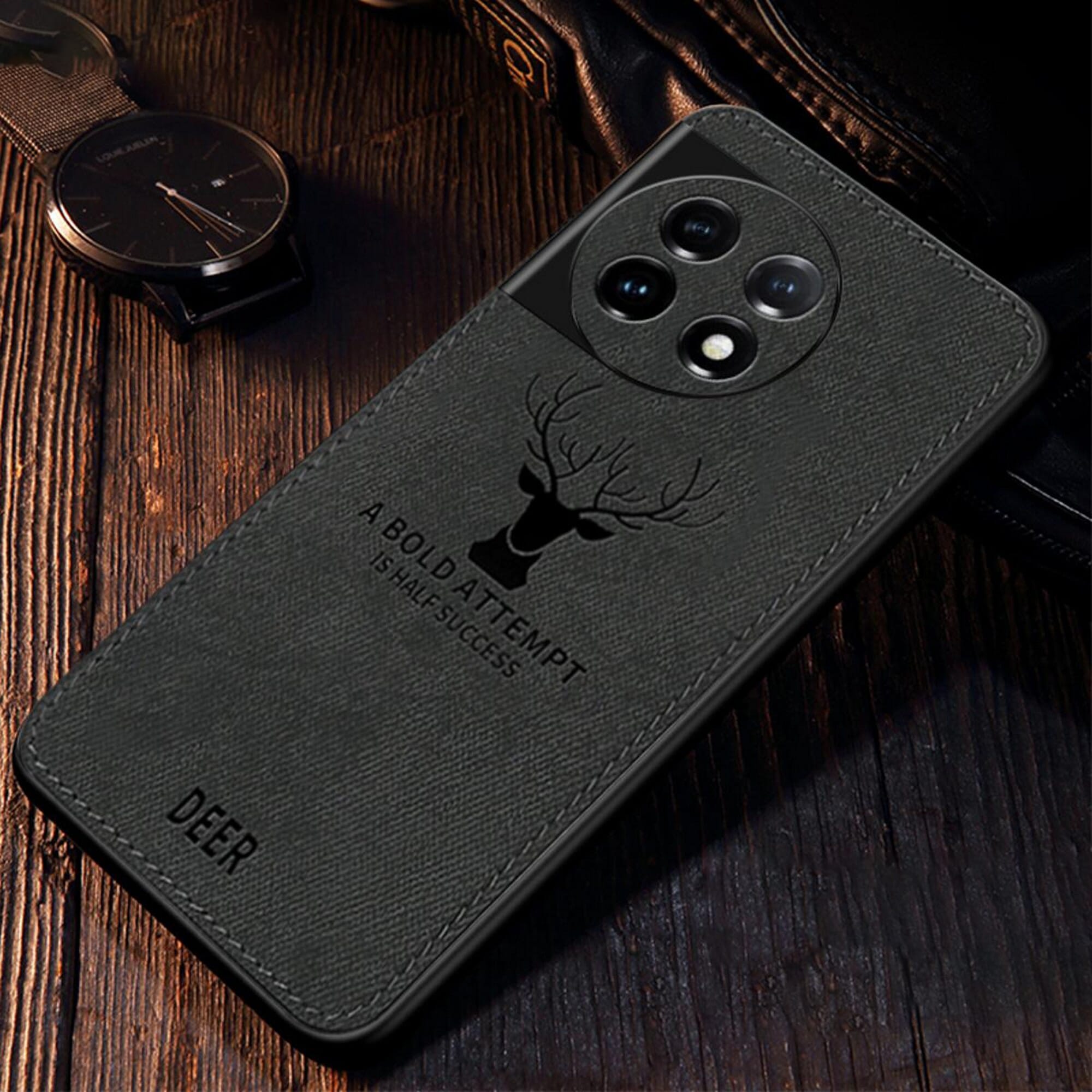 Biruiqu For OnePlus 12 Hybrid Soft TPU Glass Shockproof Case Cover