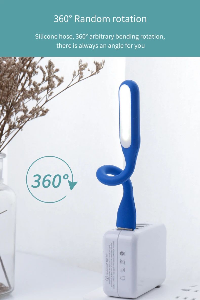 Flexible USB LED Light for Laptop, Power Bank & Keyboard - Portable Soft Silicone Reading Lamp