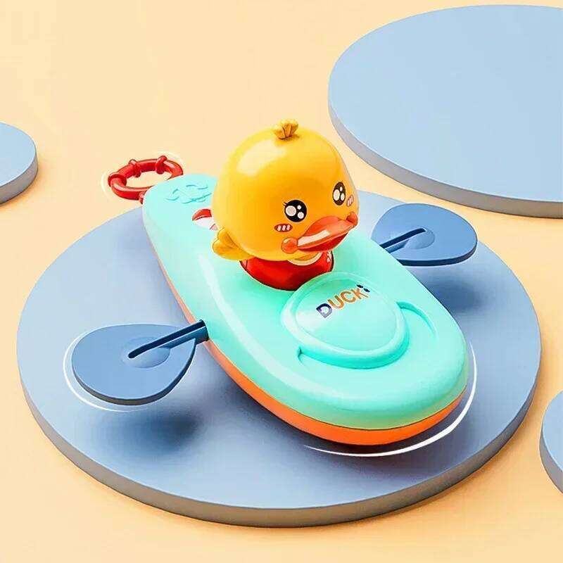 Kayak Swimming Pool Bathroom Classic Water Toy Cute Bath Toys Cartoon Little Yellow Duck Boating