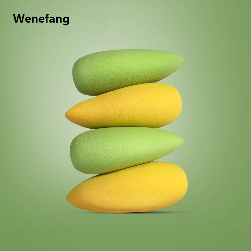 Wenefang 1Pcs New Mango Shape Soft Makeup Sponge Face Beauty Cosmetic Powder Puff For Foundation Concealer Cream Make Up Blender Tools
