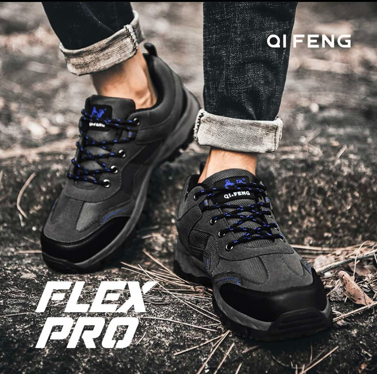 QIFENG Blaze Hiking Shoes Mesh Breathable Lace Up Sneakers Summer Climbing Mountain Sport Shoes Outdoor Trekking Shoes For Men ( Article - 867 )