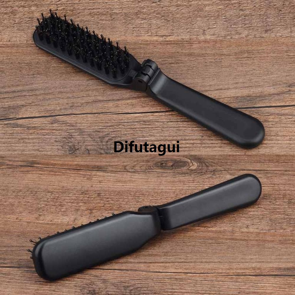 Difutagui Massage straight travel plastic brow comb curly hair dual New comb straight curly comb folding comb beard brush